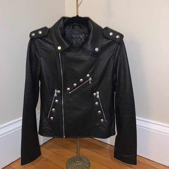 BELLE VERE - GENUINE LEATHER MOTO JACKET BLACK SM - Picture 6 of 12